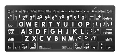 Tastatur Mac/PC Bluetooth Mini mit extragrosser Beschriftung und gutem Kontrast