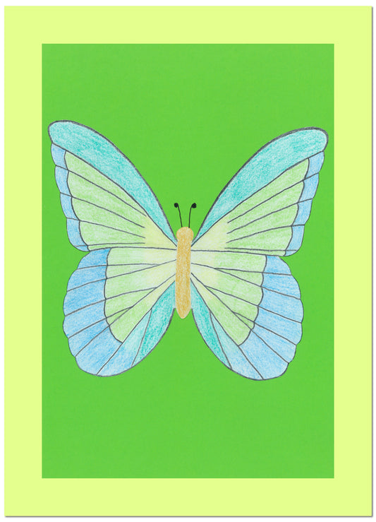 Schmetterling auf grünem Hintergrund