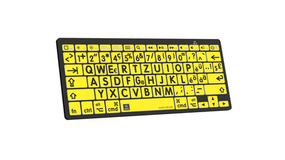 Tastatur Mac/PC Bluetooth Mini mit extragrosser Beschriftung und gutem Kontrast